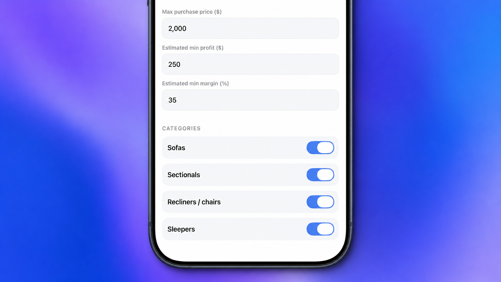 FlipMate app deal details screen for a curated pickup-ready item.