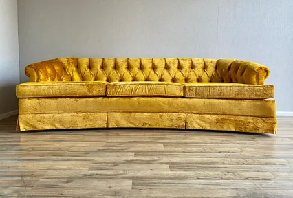 Broyhill Vintage Velvet Chesterfield Sofa