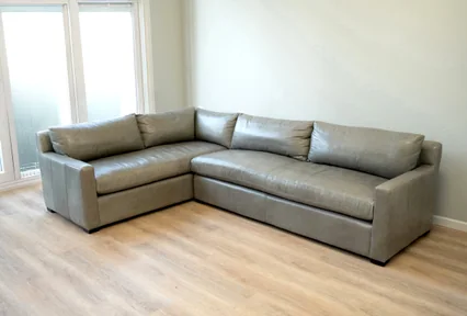 Restoration Hardware Belgian Track Arm Leather Sofa